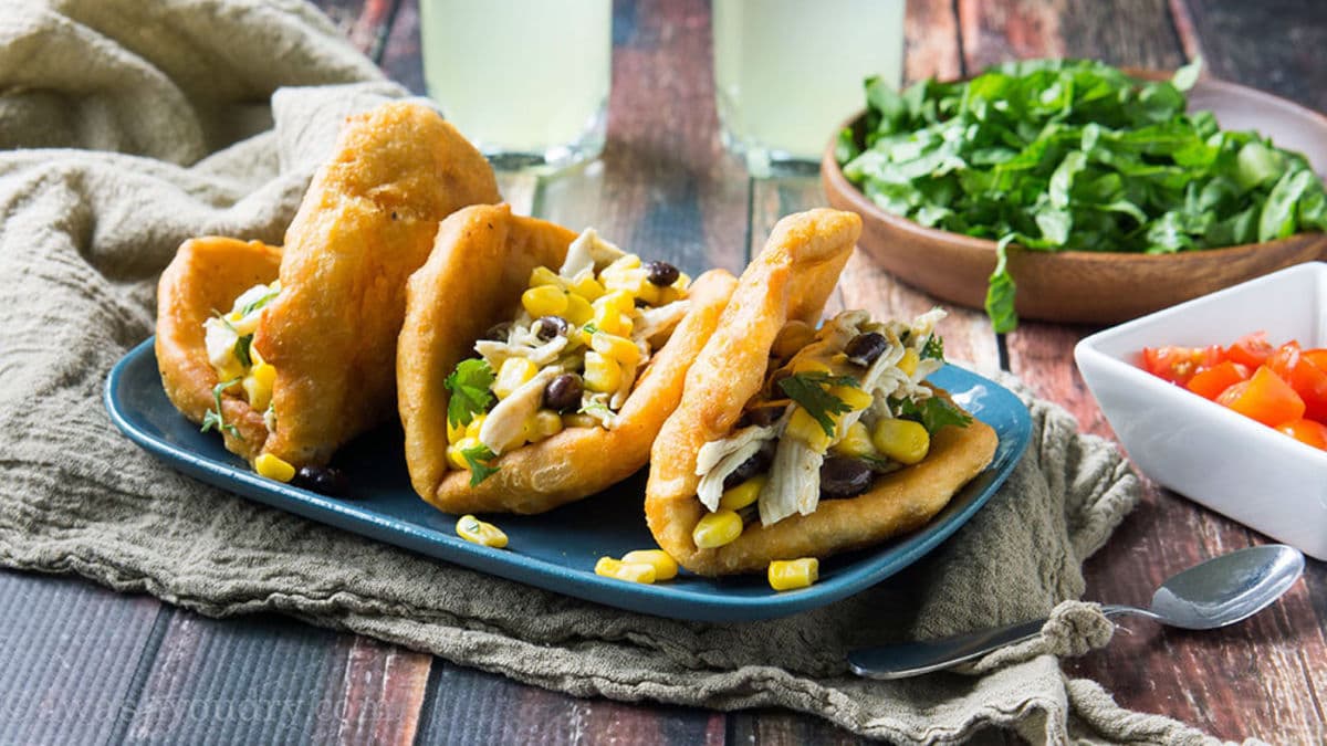 20-Minute Chicken Puffy Tacos
